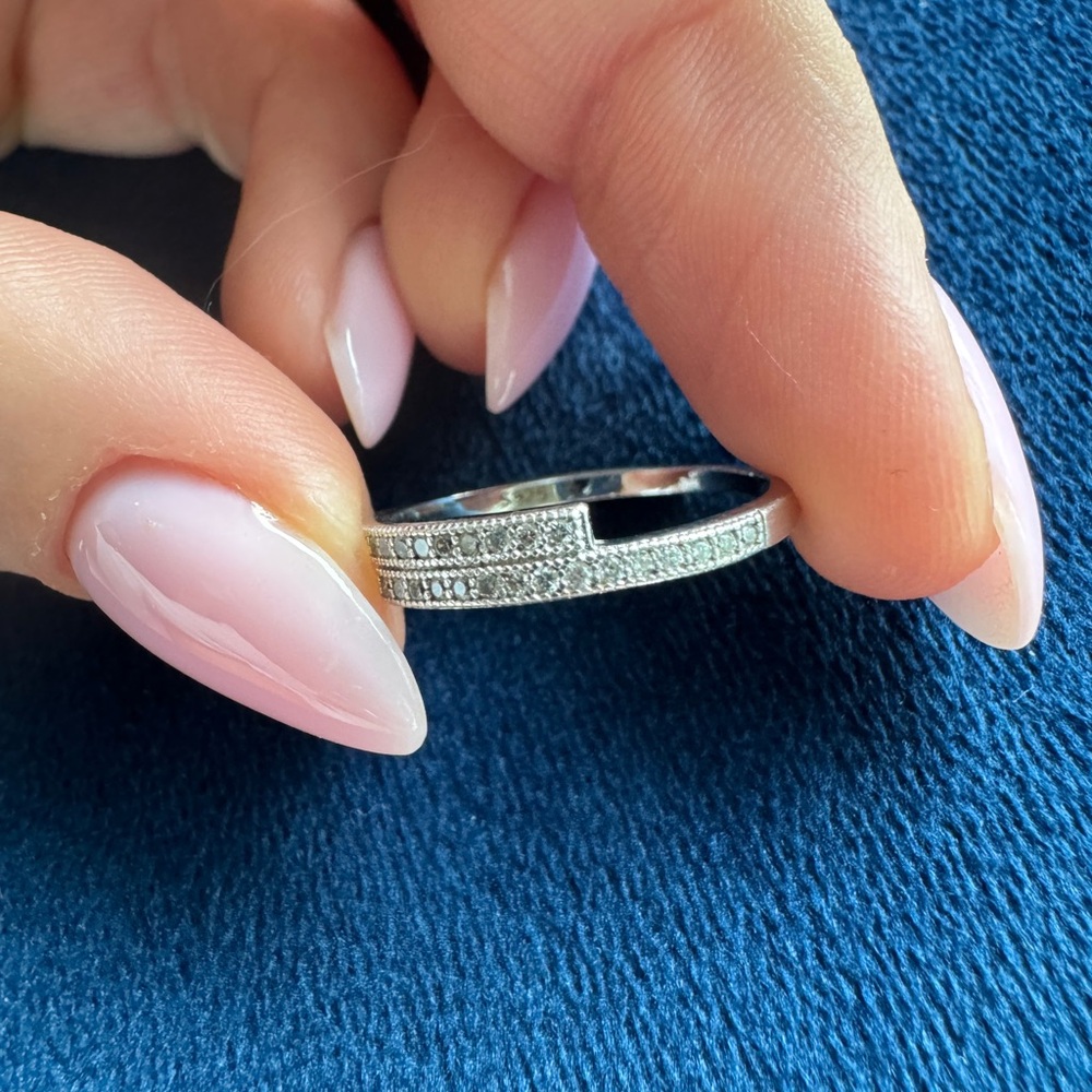 Silver Rings Set with Blue Stone - Picture 4 of 10